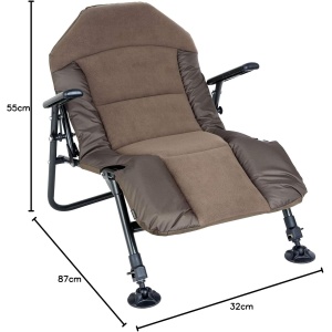 Scaun Pescuit Crap Daiwa cu Cotiere - Fisela