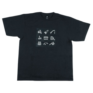 Tricou Pescuit Daiwa Print Smoke Black