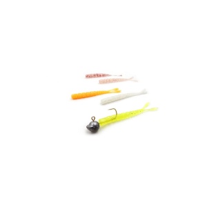 Vierme Mustad Aji Micro Pilo Orange Glow Glitter 5cm 15+1buc - Img 2