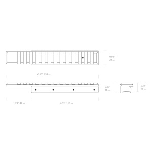 Adaptor Conversie de la 11mm la Weaver/Picatinny Hawke - echipament pentru pescuit - Fisela