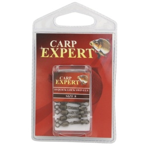 Agrafe Rapide cu Blocaj Anou Metalic Carp Expert 45kg Nr. 8 10buc - echipament pentru pescuit - Fisela