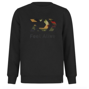 Bluza Pescuit Daiwa D-Vec Crew Neck Camo Charcoal