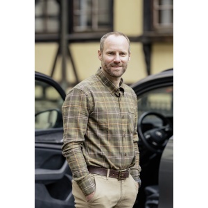 Camasa Vanator Blaser Julian Flannel Green Orange - Img 5