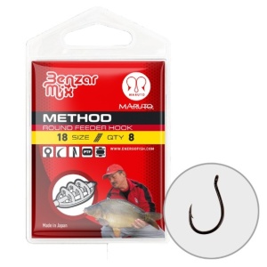 Carlige Benzar Round Method Feeder 8buc