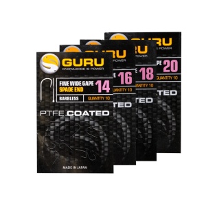 Carlige Guru Fine Wide Gape Barbless 10buc - Img 3