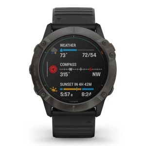 Ceas Garmin Fenix 6x Pro Solar Edition Carbon Black - Fisela
