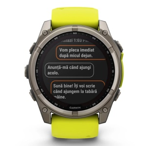 Ceas Garmin Fenix 8 Solar Sapphire Yellow Graphite 51mm EMEA