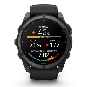 Ceas Garmin Fenix 9 Pro Amoled Titanium Carbon Gray 51mm - Img 4