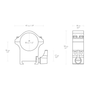 Inele Montaj Luneta 30mm High Hawke Sina Weaver - echipament pentru vanatoare - Fisela
