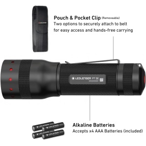 Lanterna LED Lenser P7 SE 4xAAA max 500 Lumeni - echipament pentru pescuit - Fisela
