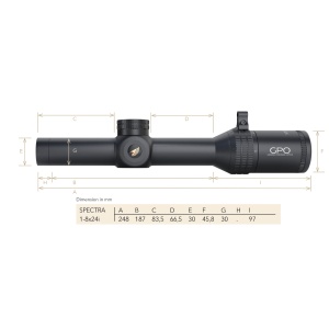 Luneta Spectra GPO Tip M 8X 1-8x24i G4I Fiber