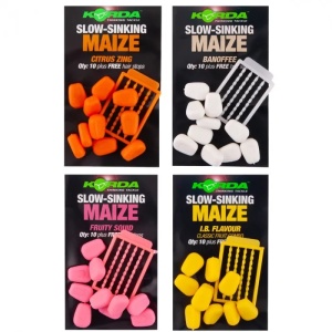Porumb Artificial Korda Slow Sinking Maize cu Opritoare 10buc