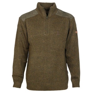 Pulover Vanator cu Broderie Percussion Kaki