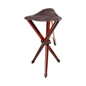 Scaun Vanator Trepied Cedru Piele Bivol 60cm