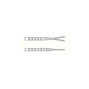 Vierme Mustad Aji Micro Pilo Orange Glow Glitter 5cm 15+1buc - Img 3