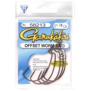 Carlig Gamakatsu Carlige Worm Offset EWG Nano Alpha 6buc pentru pescuit - Fisela