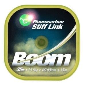 Fir Fluorocarbon Korda Boom Stiff Link, Low Vis Green, 15m