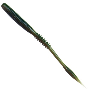 Naluca Offset Vierme Shiver Tail Worm Green Weenie 11.5cm