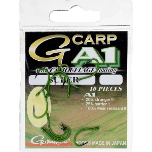 Carlige Crap Gamakatsu Verde A1 G-Carp Green Super 10buc - ambalaj