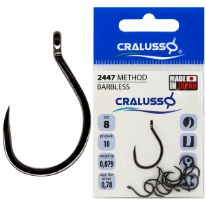 Carlige cu Ochet Cralusso Method Barbless 10buc - Img 2