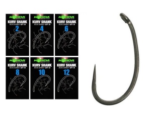 Carlige Pentru Crap Korda Kurv Shank 10buc - Img 2