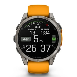 Ceas Garmin Fenix 8 AMOLED Sapphire Spark Orange 47mm