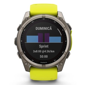 Ceas Garmin Fenix 8 Solar Sapphire Yellow Graphite 51mm EMEA