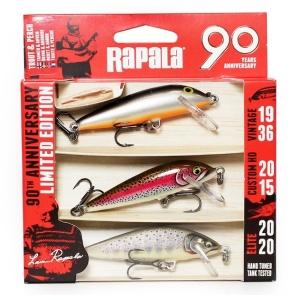 Vobler Rapala Set Aniversar 90 de ani 3 Voblere CD5 pentru pescuit la rapitori - Fisela