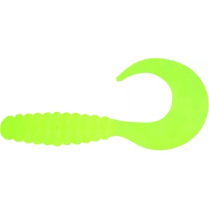 Twister Salau Grub Manns CTG Galben Fluorescent 15buc 7.6cm