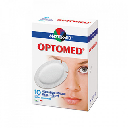 Optomed – Comprese oculare sterile autoadezive, Master-Aid, 96x66 mm, 25 bucăți