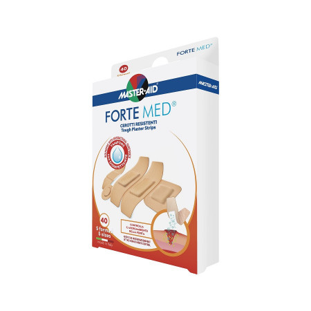 Plasturi Forte Med, Master-Aid, ultra-rezistenți, 5 mărimi, 40 bucăți
