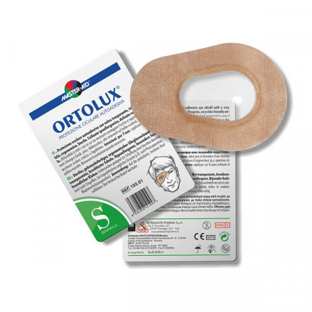 Ortolux – Protecţie oculară sterilă, autoadezivă, cu valvă transparentă