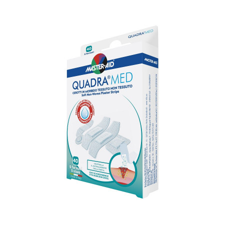 Plasturi Quadra Med, Master-Aid, pentru piele sensibilă, 5 mărimi, 40 bucăți