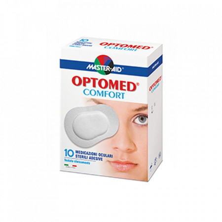 Optomed Comfort – Comprese oculare sterile autoadezive, 100x72 mm, 10 bucăți