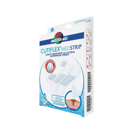 Plasturi impermeabili Cutiflex Med Strip Master-Aid, Asortat 4 mărimi, 20 bucăți