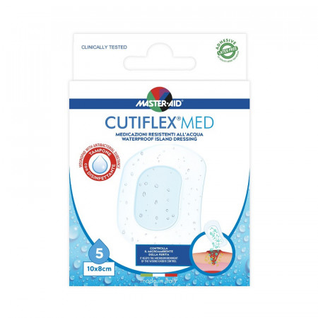 Pansament impermeabil steril Cutiflex Med Steril Master-Aid, 10x6 cm, 5 bucăți