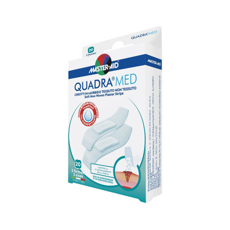 Plasturi piele sensibilă Quadra Med Master-Aid, 2 mărimi, 20 bucăți