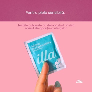 Șervețele Intime Bumbac Fără Parabeni Illa, 14 buc - Img 4