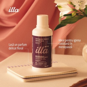 Gel Intim Menopauză pH 7.0 Cimbru Mușețel Nalbă Illa, 500 ml - Img 3