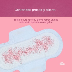 Absorbante Zi Bumbac 100% Piele Sensibilă Illa, 14 buc - Img 4