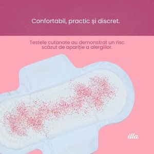 Absorbante Zi Bumbac Piele Sensibilă Illa, 14 buc - Img 4