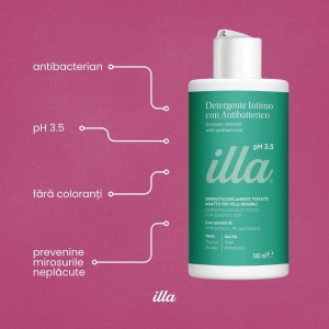 Gel Intim Antibacterian pH 3.5 Cimbru & Salvie Illa, 500 ml - Img 5