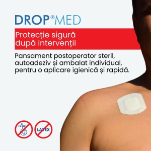 Aplicat pe rană medie post-traumatică — acoperă perfect