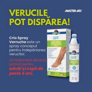 Crio Spray Verruche Master-Aid 75 ml, pentru adulți și copii de peste 4 ani