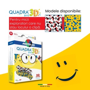 Plasturi Quadra 3D Boys pentru Băieți, 20 buc - Img 4