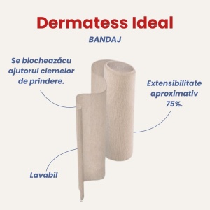 Bandaj elastic cu clemă Dermatess Ideal, 5m x 10 cm - Img 4