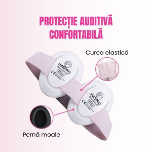 Casti protectie fonica 0-3 ani Roz - Haspro - Img 6