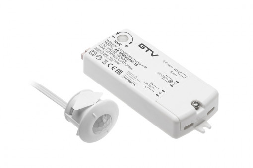 Intrerupator cu senzori PIR II si cablu L= 2000 mm pentru banda LED, AE-WBEZDPIR-10