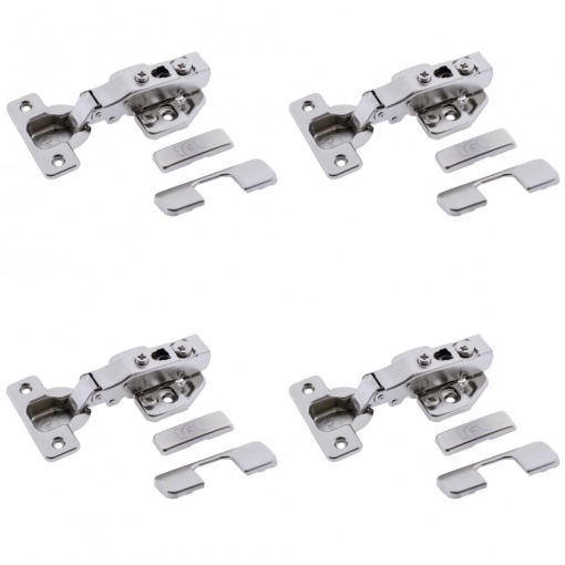 Set 4 balamale aruncatoare IFL Clip pentru usi de mobilier aplicate, amortizare la inchidere, placute cu reglaj 3D incluse