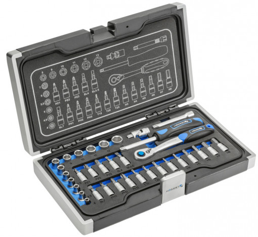 SET CHEI SI SURUBELNITE,1/4'', 34 BUC - HT1R464